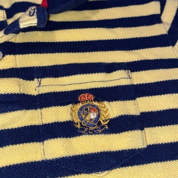 Ralph Lauren Polo yellow & navy toddler polo shirt - Picture 4 of 7